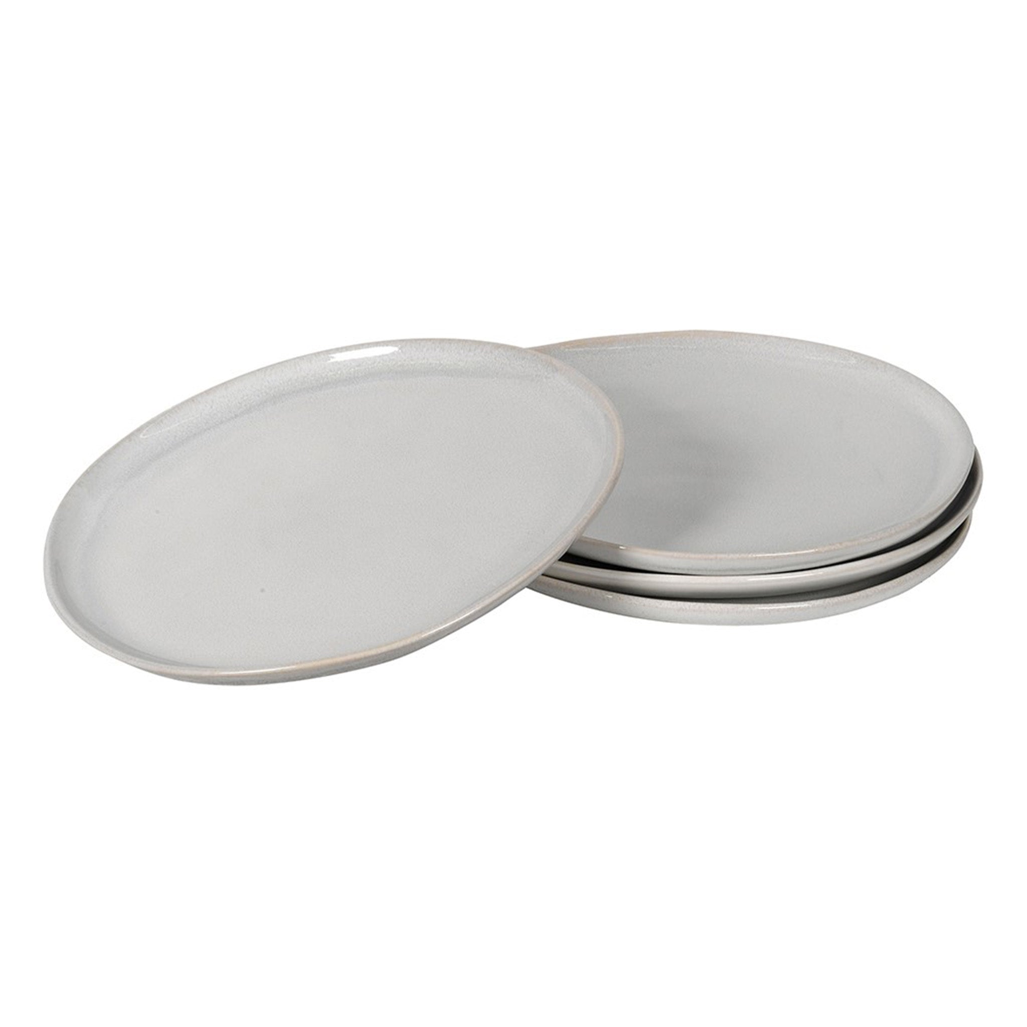 Stoneware Cream Dinner Plates - Set of 4